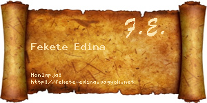 Fekete Edina névjegykártya