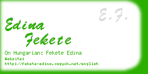 edina fekete business card